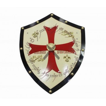 MEDIEVAL ROYAL KNIGHT CRUSADER SHIELD W RED CROSS